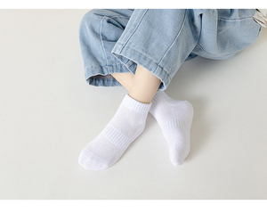 Calzini estivi in cotone traspirante tinta unita calzini per bambini da 1 a 12 anni - Product Image 5