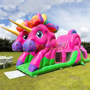 Castillo Inflable con Obstáculos Temático de Unicornio para Niños - Uso Comercial, Material de PVC, Capacidad de 1000 kg, Diseño Portátil - Product Image 2