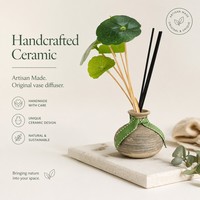 Diffuseur de parfum artisanal en terre cuite, aspect esthétique, 5x7cm, avec huile naturelle, pour la décoration de la salle de bain et de la table de chevet
