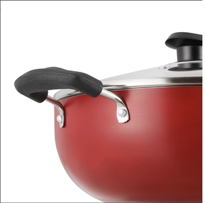 Durable Aluminium Deep Kadai with Non-Stick Coating, Heat-Resistant Eco-Friendly Body, <b>Induction</b>-Compatible Base - Product Image 1