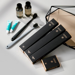 Kit dentale Eco di lusso usa e getta per Hotel a 5 stelle spazzolino da denti con Logo personalizzato con dentifricio Set di articoli da toeletta dell'hotel - Product Image 3