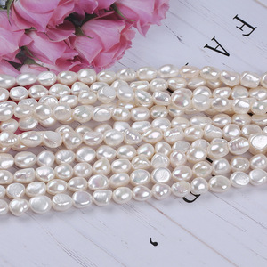 Perlas Barrocas Irregulares de Agua Dulce Natural de 8-9 mm con Orificio Recto de Doble Cara para Accesorios de Joyería DIY - Product Image 4
