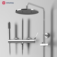 Système de douche à effet pluie moderne mitigeur de robinet de douche en laiton pistolet en métal ensemble de douche pluie de salle de bain