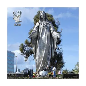 Custom Bronze Statue Our Lady of Peace Santa Clara California Statue Bronze Mother Mary Sculpture