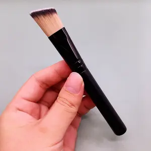 Pro Makeup Base Tool Angled Face Liquid Foundation Brush Medium Size With Dense Soft Synthetic Hair