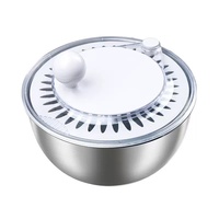 304 RVS Handbediende Fruit- en Groentesalade Dehydrator Groenteslinger Huishoudelijke Dehydratatiekorf Multifunctioneel