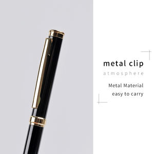 Mini Bolígrafo De Metal con Logo gratis, bolígrafo negro para Hotel, bolígrafo de firma con logotipo personalizado - Product Image 4