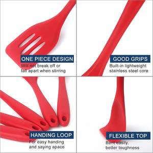 Venta al por Mayor de Nuevos Productos de Silicona, Accesorios para el Hogar y la Cocina, 5 Utensilios de Cocina Resistentes al Calor, Espátula de Cocina Económica - Product Image 4