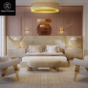 Nouveau design de canapé modulaire confortable en métal de haute qualité, en velours luxueux, ensemble de meubles pour salon - Product Image 3