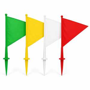 Bandera de Delimitación Pequeña para Fútbol, Cricket, Entrenamiento Deportivo, Prácticas en Campos Deportivos, Juegos al Aire Libre, Equipo de Marcación de Terreno, Duradera - Product Image 1