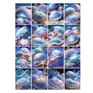 5D Diamond Painting Full Square/Round Shell Beach Scenery Picture Of Rhinestone DIY Diamond Embroidery Home Decor Kits