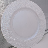 Assiette à fruits en plastique PS faite à la main, couleur personnalisée, assiette de dîner, assiette de mariage, décorative haut de gamme, style européen, luxe léger