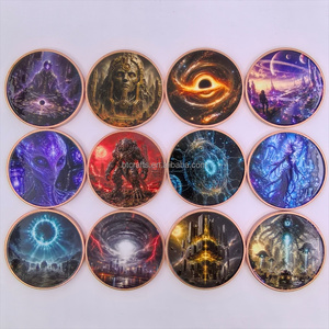 Pièces de monnaie en cuivre sur mesure, artisanat métallique, pièce de monnaie en cuivre pur .999 de 1 once, design OVNI extraterrestre, lingot de cuivre pour cadeaux souvenirs - Product Image 1