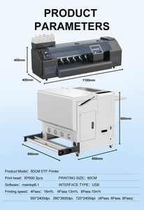 เครื่องพิมพ์ DTF ขนาดใหญ่ 60 ซม. สำหรับธุรกิจที่ต้องการผลผลิตสูง แบบ A1 Flatbed Inkjet พร้อมหัวพิมพ์ 2 หัว - Product Image 2