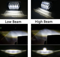 Le plus récent projecteur de phare LED blanc DRL jaune clignotant 7 ''carré phare LED 5x7 phares de projecteur
