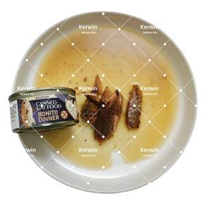 Comida enlatada para mascotas con etiqueta privada para gatos y perros, Mousse de atún, gelatina de salmón, triturado de pollo, carne de bonito <span class=keywords><strong>Real</strong></span>, comida húmeda al por mayor - Product Image 1