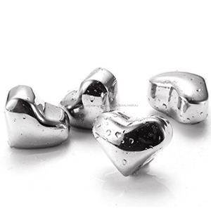 <span class=keywords><strong>Amazon</strong></span> en forma de corazón de oro amarillo color whisky piedra de vino de acero inoxidable cubo de hielo - Product Image 2