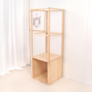 Étagère de <span class=keywords><strong>rangement</strong></span> en bois pour animaux en <span class=keywords><strong>peluche</strong></span>, en pin de Nouvelle-Zélande, avec corde élastique épaisse pour le <span class=keywords><strong>rangement</strong></span> des jouets - Product Image 2