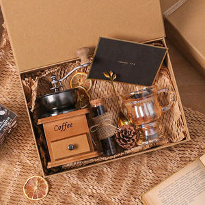 थोक उच्च गुणवत्ता गर्मी, प्रतिरोधी रेट्रो शैली फ्रेंच कॉफी सेट मैनुअल कॉफी ग्राइंडर कॉर्पोरेट वर्षगांठ उपहार सेट/ - Product Image 2