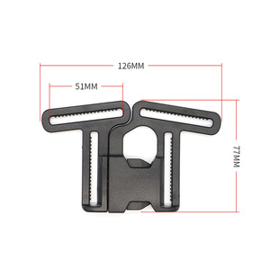 Boucle de sécurité en plastique à quatre voies, 2 pouces, à dégagement latéral, pour vêtements, gilet réfléchissant, durable - Product Image 3