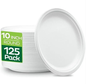 Bán buôn tùy chỉnh dùng một lần tre giấy tấm giá rẻ Đảng Bộ đồ ăn mía bã mía tấm cho thực phẩm phục vụ - Product Image 1