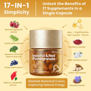 Cápsulas de Inositol OEM ODM, Suplementos para Mujeres, Apoyo Ovárico con <span class=keywords><strong>Granada</strong></span> y PQQ para la Fertilidad y la Salud Reproductiva - Product Image 2