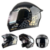 Casque modulaire ABS innovant pour adultes, double visière, déverrouillage rapide, ouvert, compatible Bluetooth, pour motocross et motos.