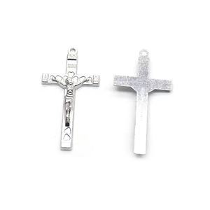 2.3*4.3cm collana con rosario religioso in argento antico a Gerusalemme croce crocifisso - Product Image 1