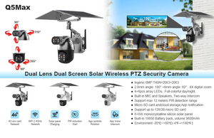 Dual Lens Outdoor Security Solar Camera Full Color CMOS <strong>Smart</strong> AI Technology I+Cam 30 Meter Night Vision Memory <strong>Card</strong> <strong>Data</strong> <strong>Storage</strong> - Product Image 4