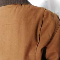 Vêtements de travail OEM, tissu de toile de canard lourd en coton tissé, veste de travail personnalisée isolée Detroit
