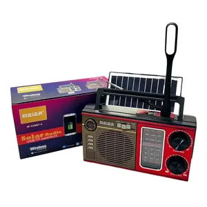 Eletree M-538Bts Made In China Portable Wireless Rechargeable Am Fm Sw Solar Lamp And Radios