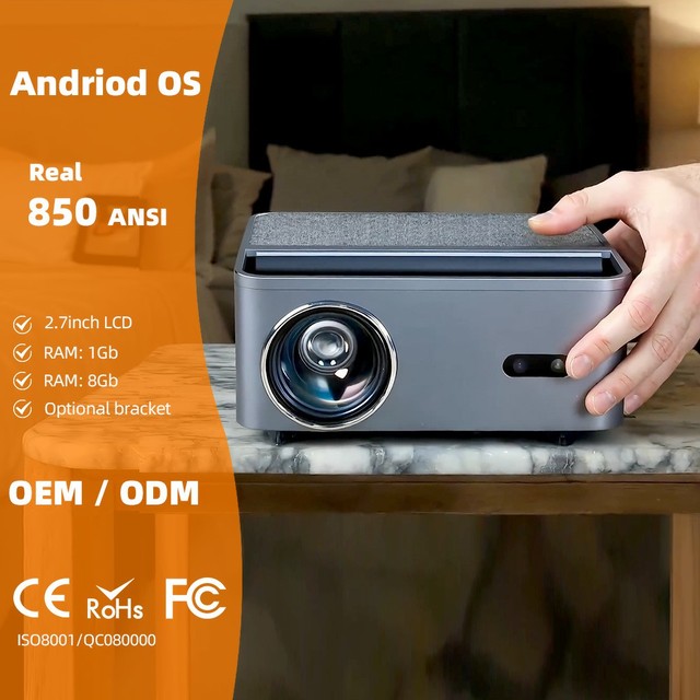 Best 2026 1080P 850 Lumens LED Google Android AI Smart TV Auto Keystone Portable MINI Home Theater Cinema Projector Gaming Brand
