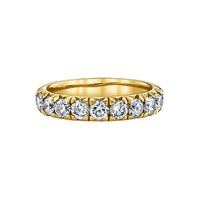 Bague demi-éternité classique unisexe en argent sterling plaqué rhodium, zircon glacé certifié VVS, 3mm 4mm 5mm, pour mariage, anniversaire, fête