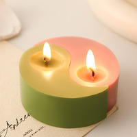 Bougie parfumée géométrique Yin Yang Tai Chi faite à la main en Chine pour la décoration de la maison