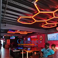 Nouveau style 12V centre commercial lieux de divertissement salle de billard Led rgb hexagone ampoule