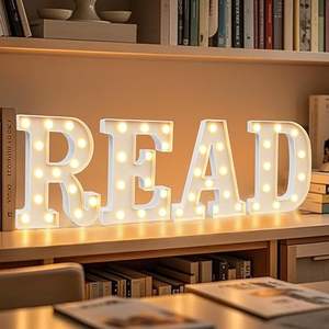 ป้ายไฟ LED รูปตัวอักษร Pooqla ใช้แบตเตอรี่ 1.5V ติดผนัง สำหรับตกแต่งงานปาร์ตี้ งานแต่งงาน ที่บ้าน - Product Image 5