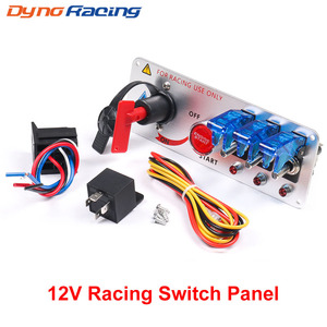 Interruptor de Encendido LED de Carreras de 12V, Panel Combinado de Arranque con un Solo Botón, Interruptor de Corte de Energía para Modificación de Automóviles, Nuevo Estado, ABS - Product Image 5