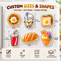 Maßgefertigte Kühlschrankmagnete für Bäckereikuchen Acryl-Dessertmagnete UV-Druck Werbegeschenk Großhandel Hersteller OEM