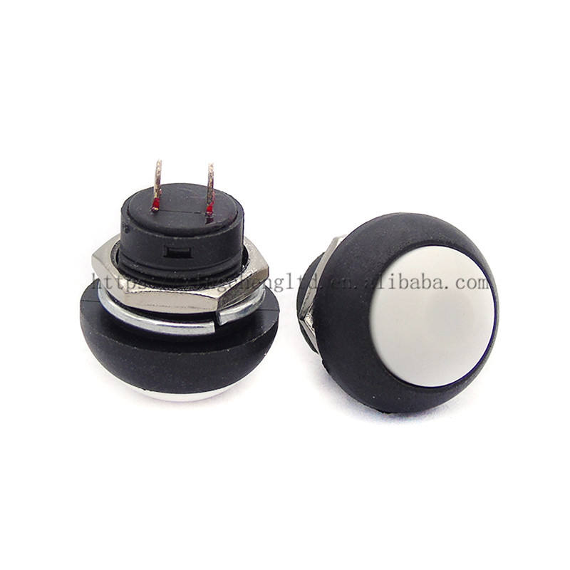 PBS-33B 2Pin Mini Switch 12mm 12V 1A Waterproof Momentary Push Button Switch Since the Reset Non-locking