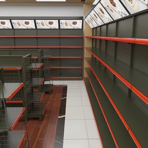 Étagères d'épicerie personnalisées Étagères de présentation modernes pour vente au détail Étagères gondoles Étagères double face des supermarchés Étagères de super marché - Product Image 3