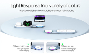 Nuovo Prodotto 2026 Caricatore Wireless Pieghevole Mini Multifunzione con Forte Magnete 3in1 per <span class=keywords><strong>iPhone</strong></span> 15 <span class=keywords><strong>Pro</strong></span> <span class=keywords><strong>Max</strong></span> con Luce Notturna - Product Image 6