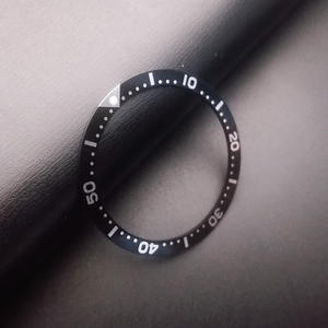 Insertion de lunette plate en aluminium de 38x31.5mm, perles lumineuses vertes adaptées à la SKX007 <span class=keywords><strong>SKX009</strong></span> NH35/36 montre de plongée à mouvement automatique pour hommes - Product Image 3