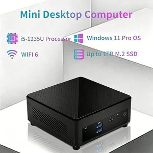 Mini PC pour entreprise, processeur Intel <span class=keywords><strong>I5</strong></span>-1235U de 12e génération (Ryzen 7 <span class=keywords><strong>5700U</strong></span>), 16 Go de RAM, 512 Go de SSD, graphismes intégrés, Wi-Fi 6, Windows - Product Image 1