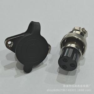 Conector de Aviación GX20H19 Cuadrado M19H19 para Montaje en Panel, Aleación de Zinc, Contacto Plateado con Cobre - Product Image 2