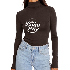 Trendy Women's Turtleneck Long Sleeve Shirts Fall Fashion Basic <b>Thermal</b> Underwear <b>Tops</b> Winter Clothes 2025 - Product Image 5