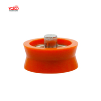 Rouleau à roulement estampé robuste en nylon orange 22x11x16,7 mm avec rainure en V pour rail coulissant