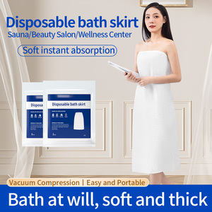 OEM/ODM di alta qualità usa e getta accappatoio <span class=keywords><strong>asciugamano</strong></span> per Hotel da viaggio Spa viscosa morbida <span class=keywords><strong>Spunlace</strong></span> abito da bagno per Sauna gonna - Product Image 1