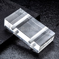 Bloc décoratif architectural en verre cristal K9 poli de luxe pour mur rideau de salon d'hôtel