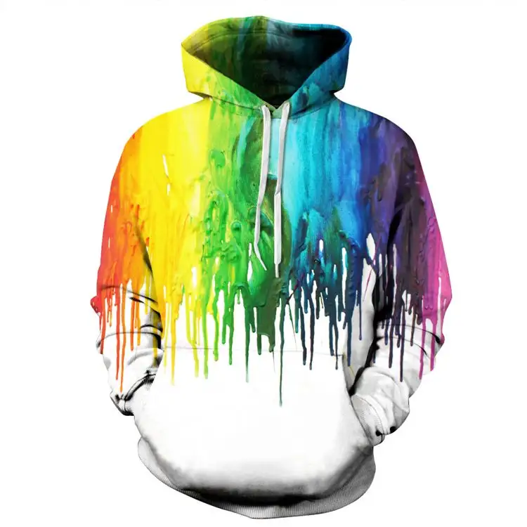 Großhandel Hoodie Sweatshirts Persönlichkeit Farbe Tinte Kunst Kapuze Schweiß Sublimation Frühling Pullover Hoodies Sublimation