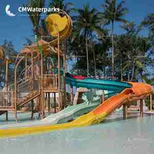 Cmwatergerparks บ้านน้ำไฟเบอร์กลาสสระว่ายน้ำสไลเดอร์สวนน้ำสิ่งอำนวยความสะดวกสำหรับเด็กสวนสนุกสนุก - Product Image 4